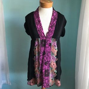 Anthropologie Petticoat Alley Silk Tunic